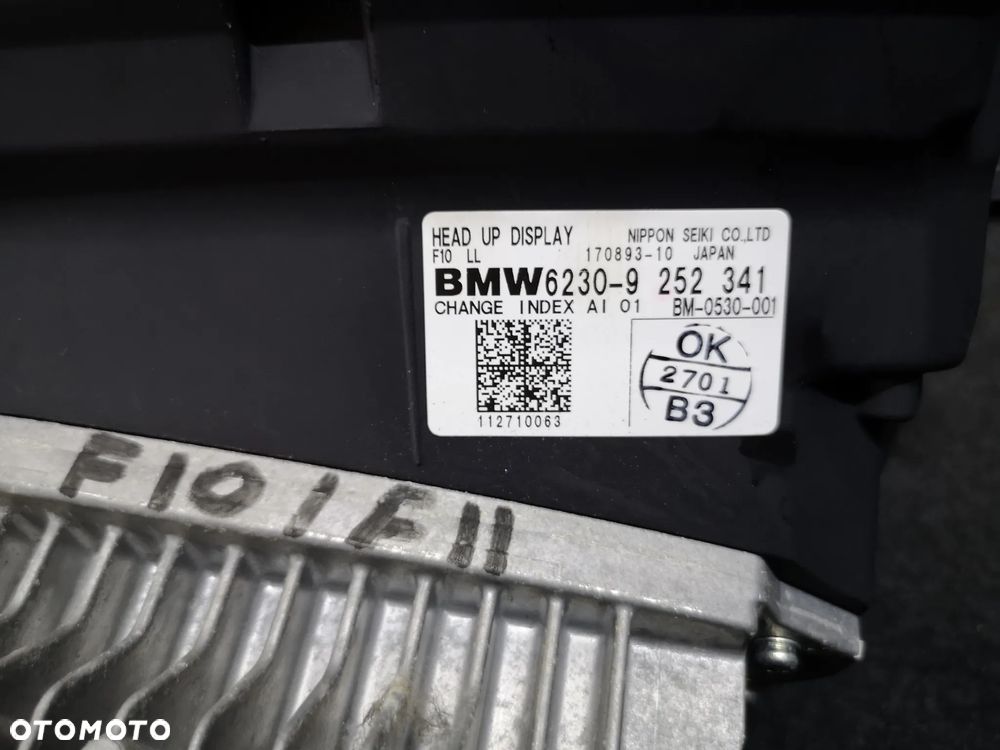 WYŚWIETLACZ HEAD UP DISPLAY RAMKA BMW F10 F11 9252341 - 4