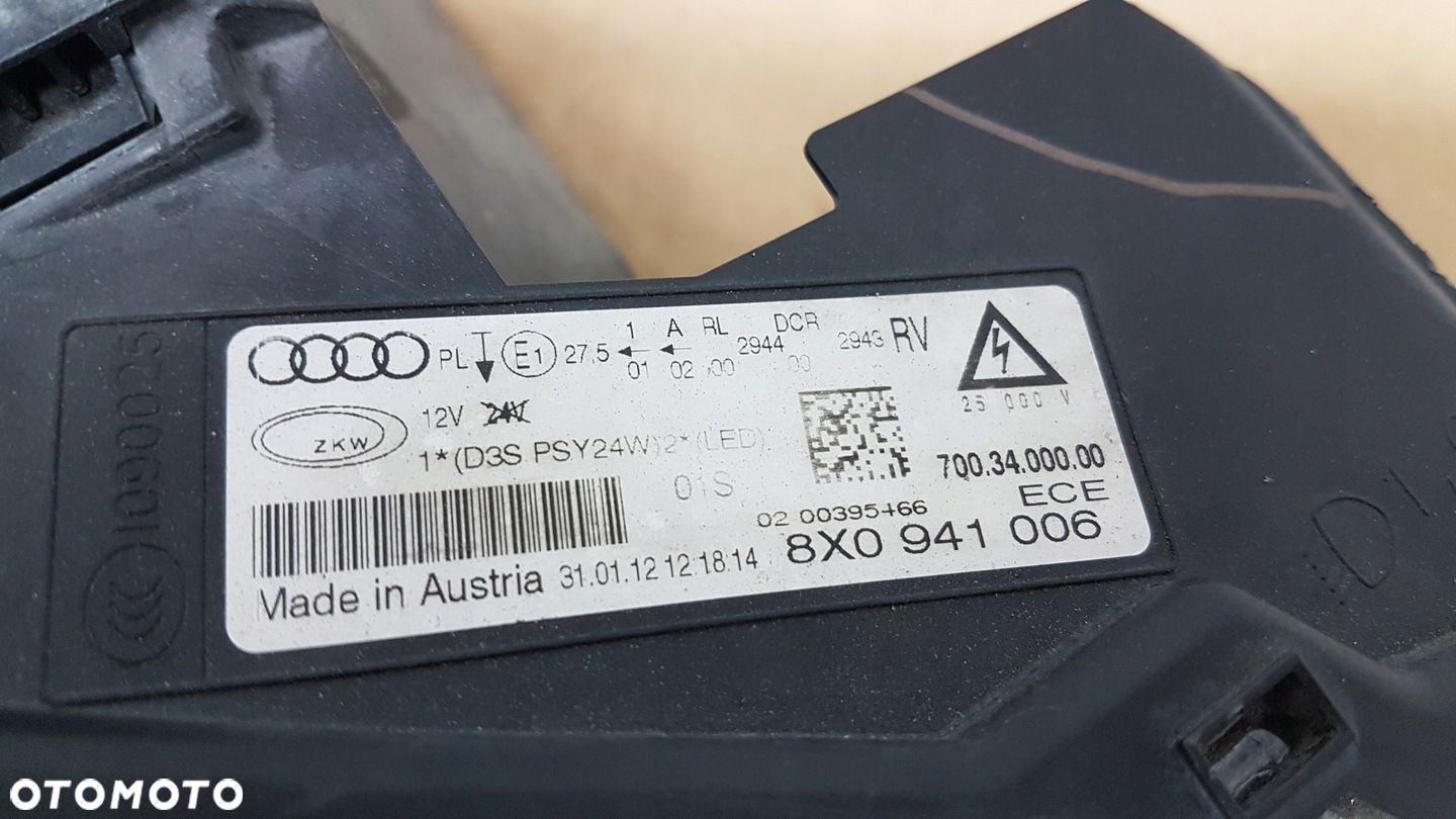 LAMPA PRZÓD PRAWA AUDI A1 8X BI-XENON LED 10-14 - 8