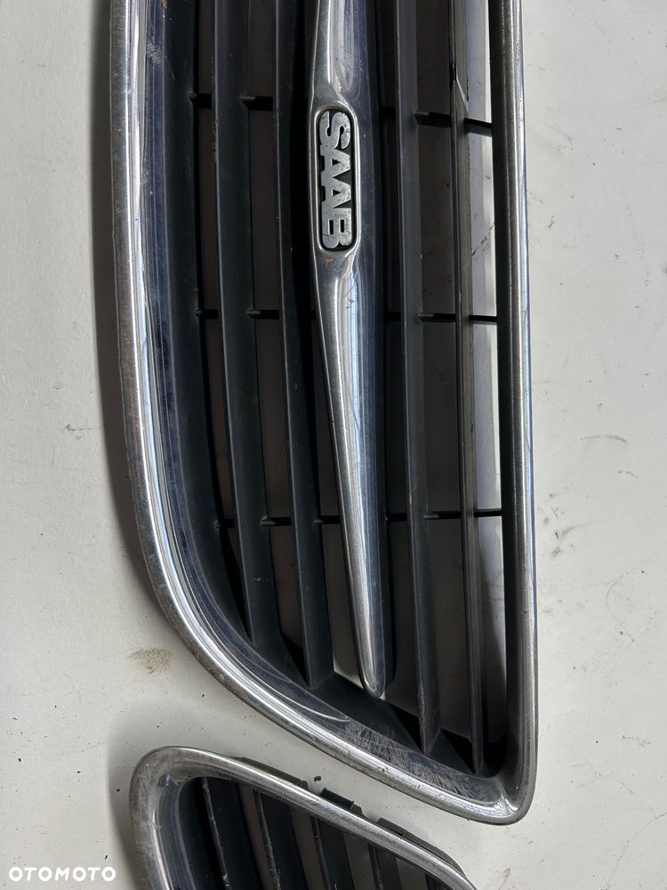 Saab 93 03-07 atrapa grill nerka zderzaka komplet - 3