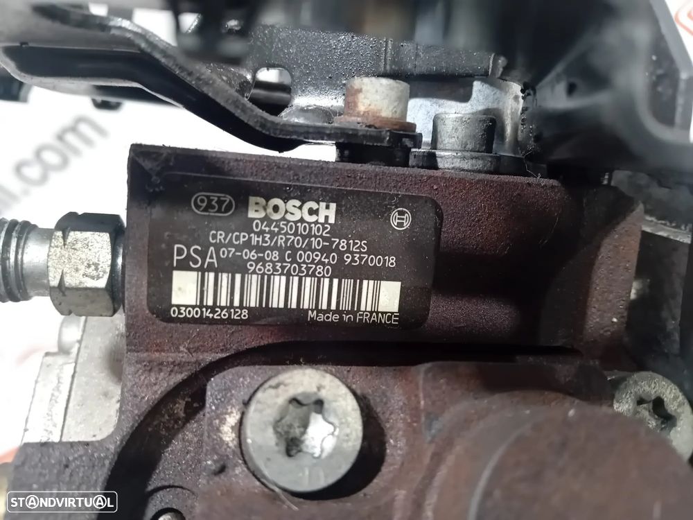 Bomba de Alta Pressão Citroen Picasso C4 Berlingo Peugeot Motor PSA 1.6 HDI 0445010102 9683703780 Original - 3