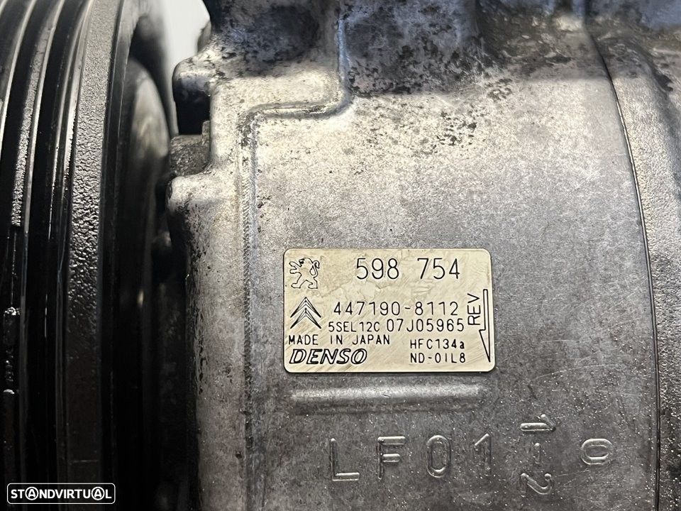 COMPRESSOR AR CONDICIONADO PEUGEOT 308 2008 - 12