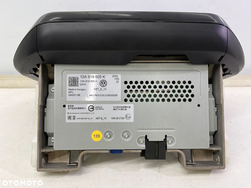 Wyświetlacz VW id3 19- monitor nawigacji LCD 10a919605k - 10