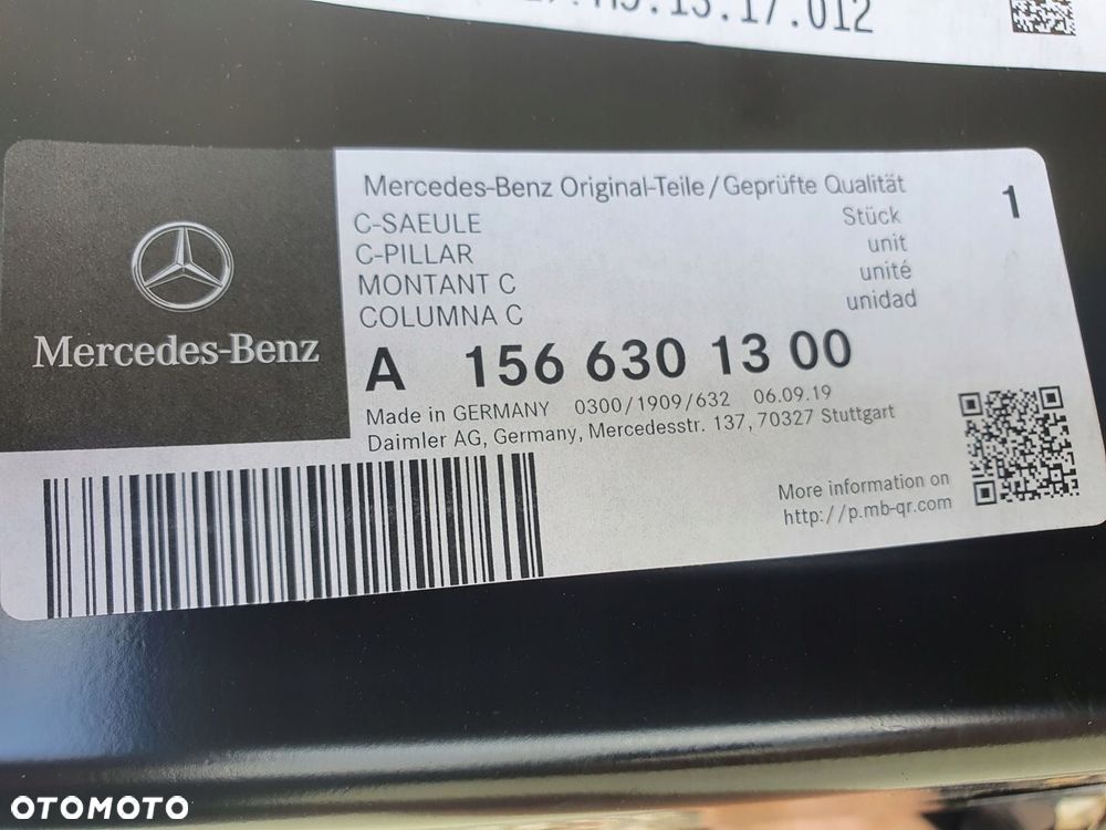 Wzmocnienie tylnego błotnika lewe Mercedes GLA W156 X156 rok 13-19 - 13