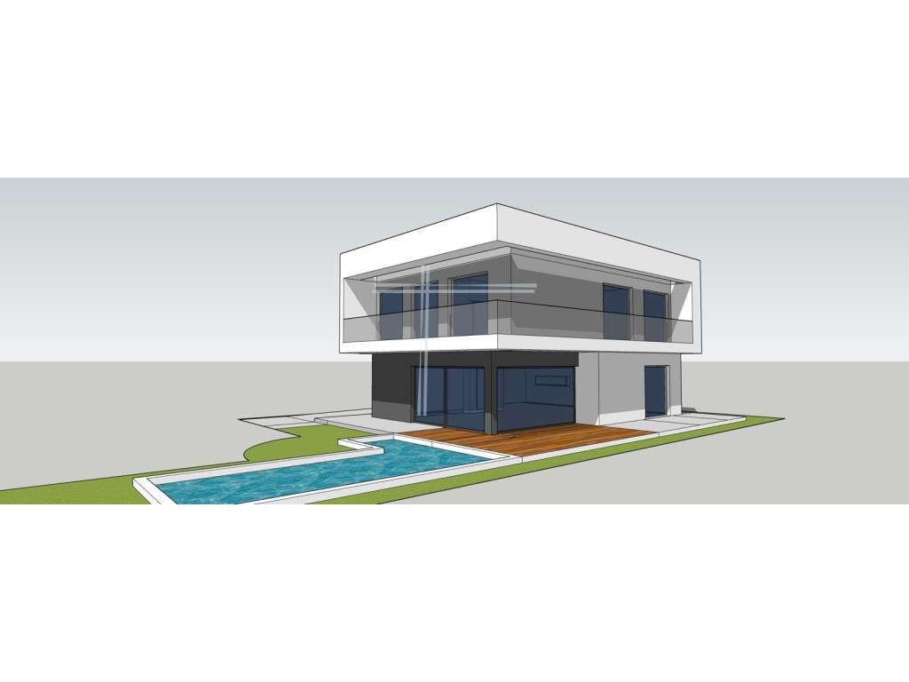 Moradia isolada T4, arquitetura contemporânea com piscina - Aroeira - Grande imagem: 4/12