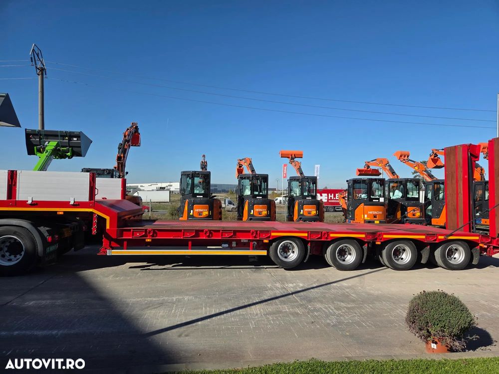 Janmil TRAILER 4 axe, rampe DUBLE, util 55t, axe SAF, Anv Goodyear, 2 roti rezerva, 2 axe viratoare, extensii lemn la 3m latime, obloane gat lebada, produs POLONIA, axa liftabila, garantie 1 an, leasing 5 ani cu rata lunara 6500 lei, PROMOTIE 67900 EUR+Tva - 4