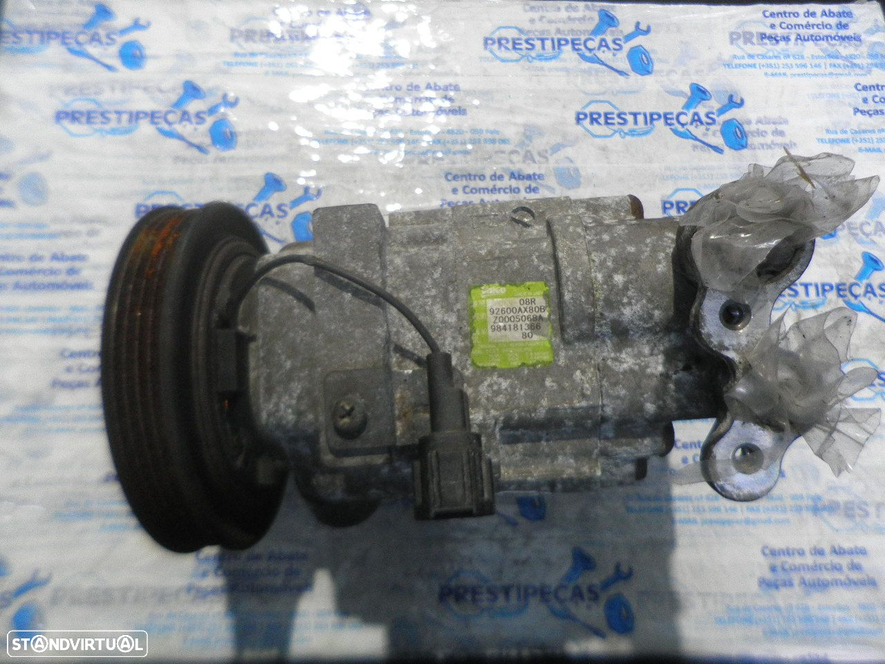 Compressor AC 98418136680  92600AX80B NISSAN MICRA K12 2009 1.2I 80CV 5P CASTANHO ESCURO GASOLINA VALEO - 2