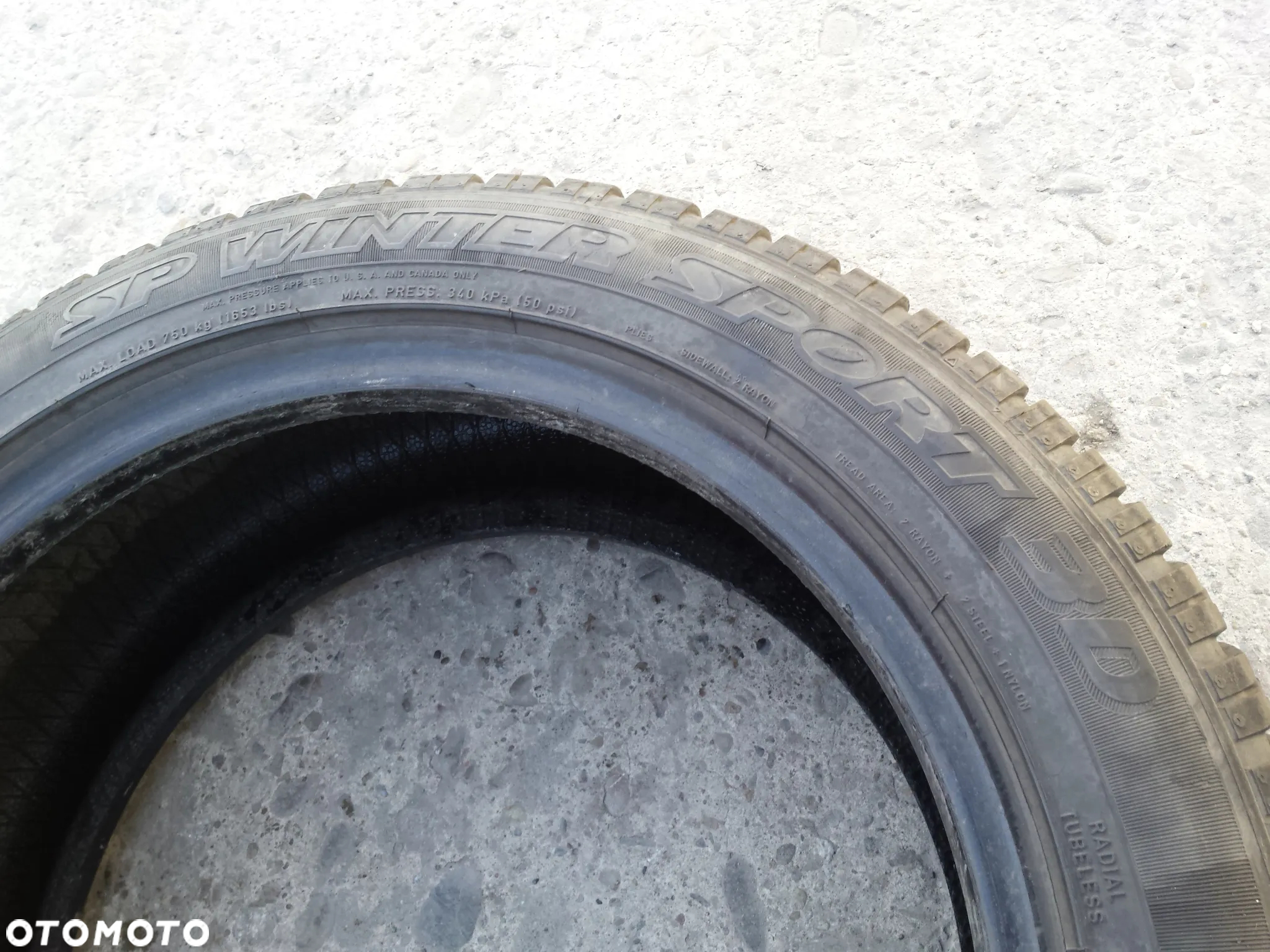 17” - DUNLOP - 225/50 r17 cali – ZIMOWE  Opony  SP Winter Sport - stan: BDB - Gwarancja + Możliwy MONTAŻ  !! - 3