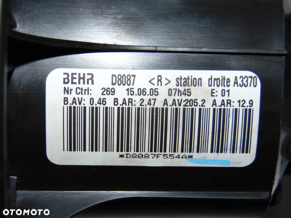 ORYGINAŁ wentylator nawiewu nadmuchu dmuchawa Opel Zafira 2 II B 05-14r EUROPA - 11