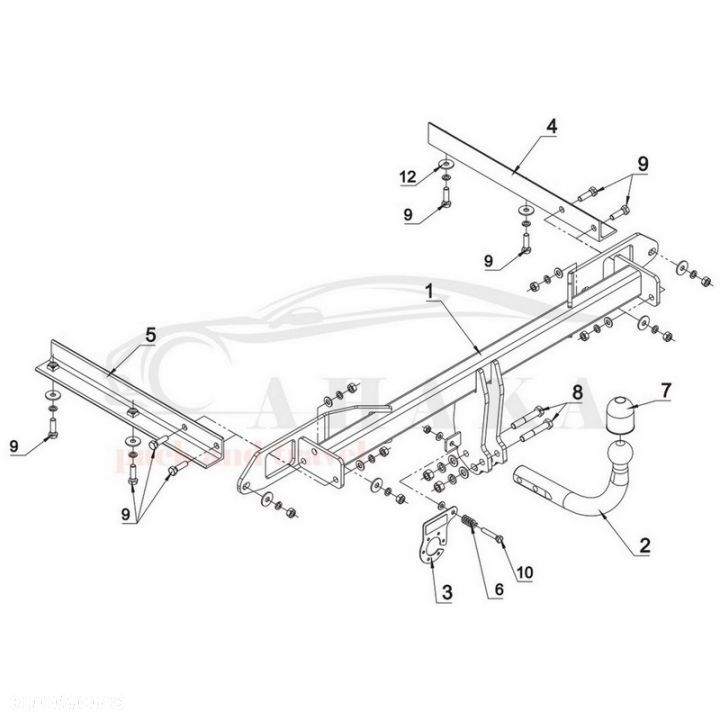 Hak Holowniczy Odkręcany Do Chevrolet Cruze Hatchback 2009-2016 - 4