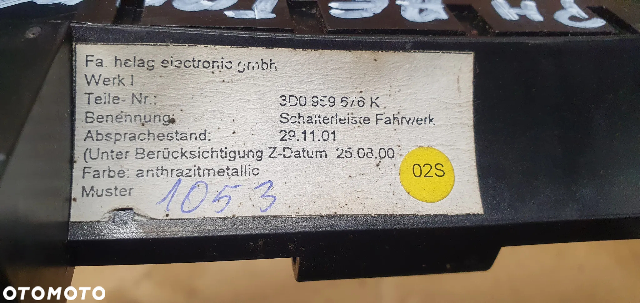 Przycisk przełącznik regulacji zawieszenia VW Phaeton 3D0959676K - 8