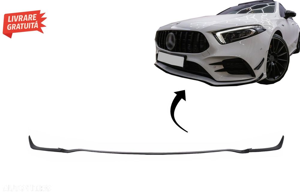 Lip Bara Fata Mercedes A-Class W177 V177 (04.2018-2022) A35 Design Editia Neagra- livrare gratuita - 1