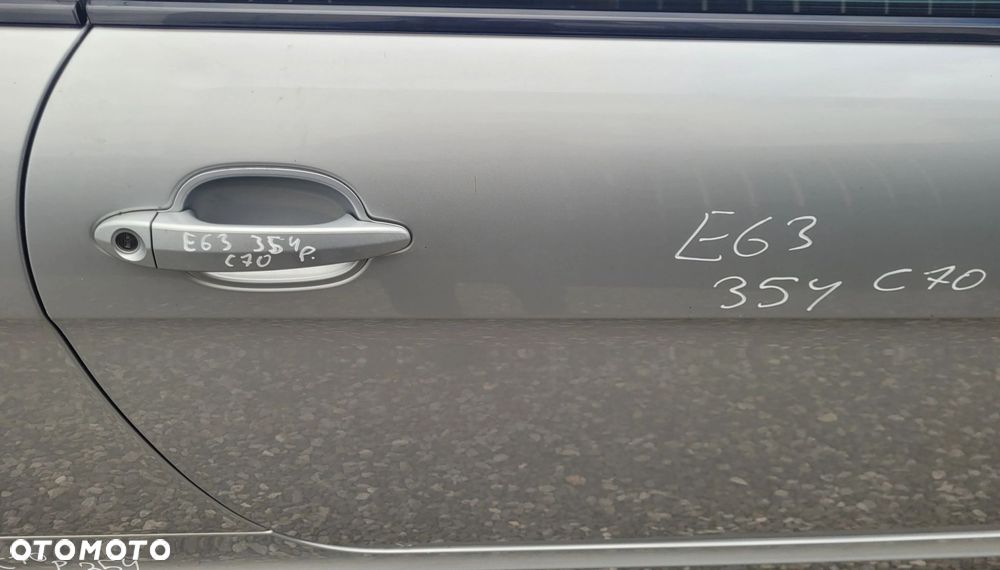 DRZWI PRAWE BMW E63 E64 ORGINALNY LAKIER 354 TITANSILBER C70 - 2