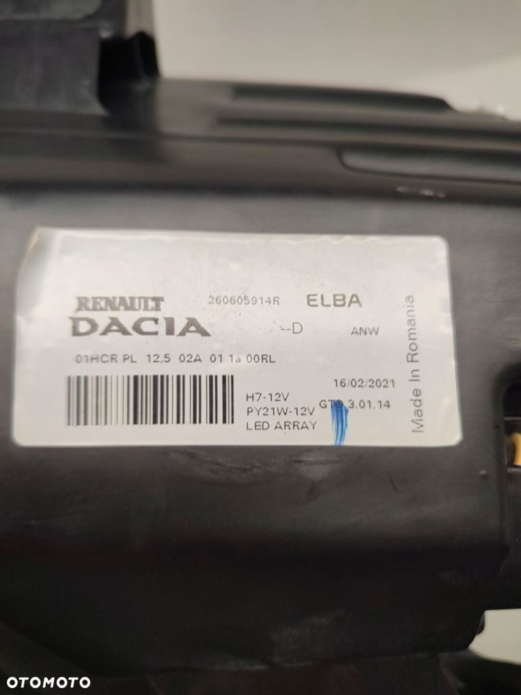dacia sandero stepway full led komplet lamp przód 260102586r, 260605914r - 9
