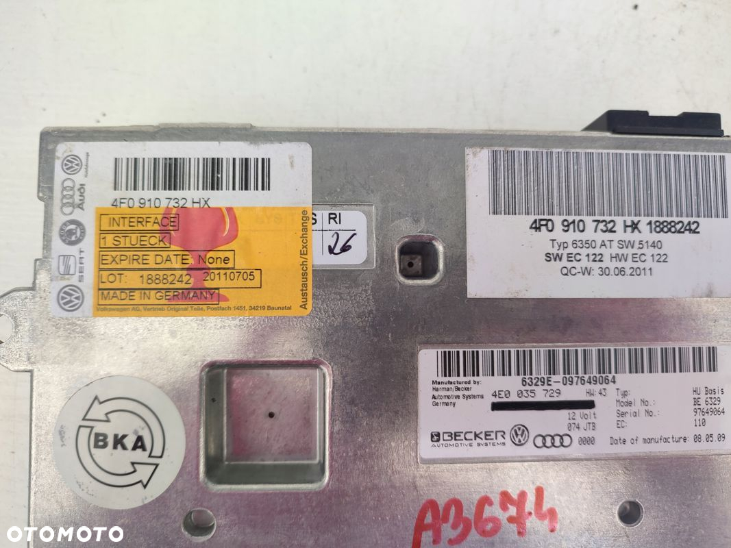 Sterownik moduł MMI AUDI A6 C6 4F0910732HX - 3