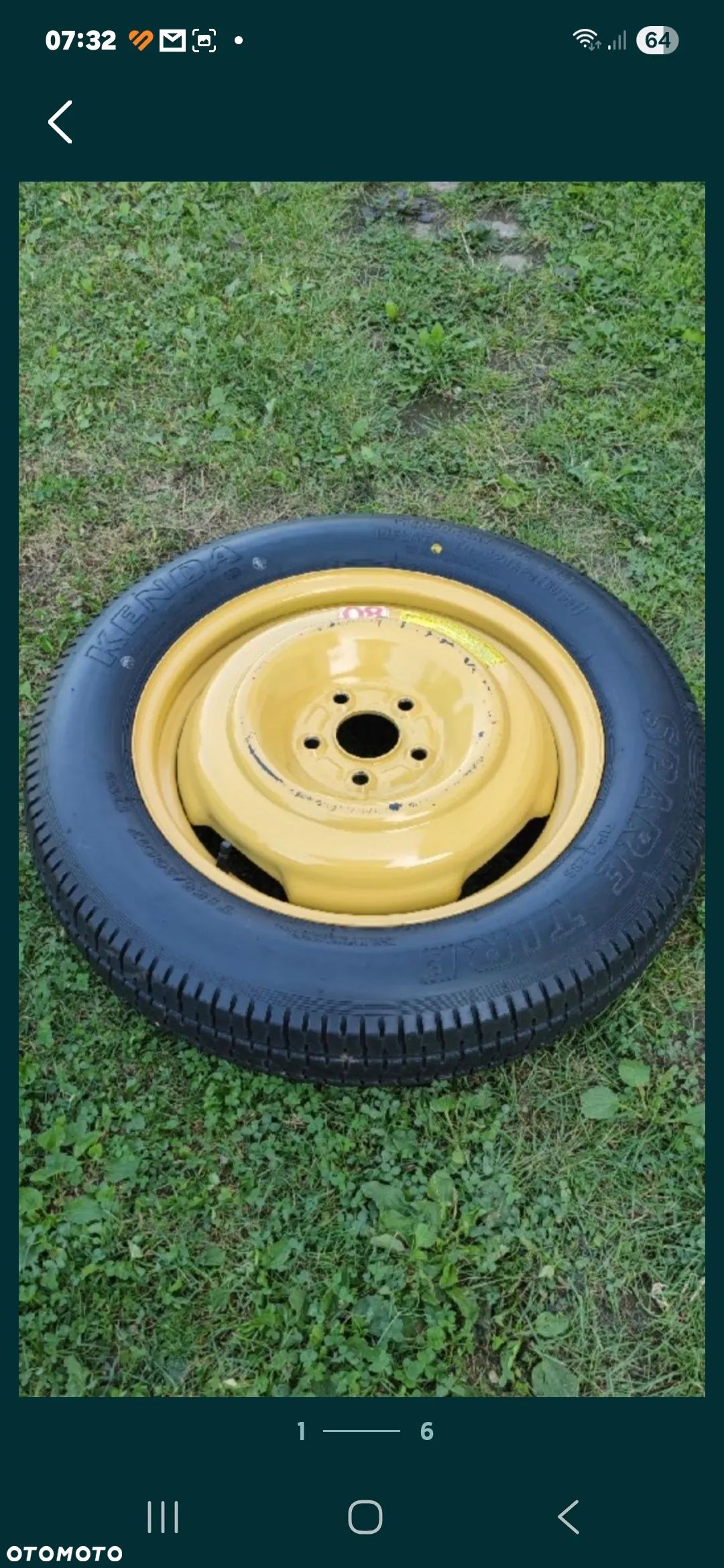 Koło dojazdowe zapas honda crv 5x114,3. T155/90D17 - 1