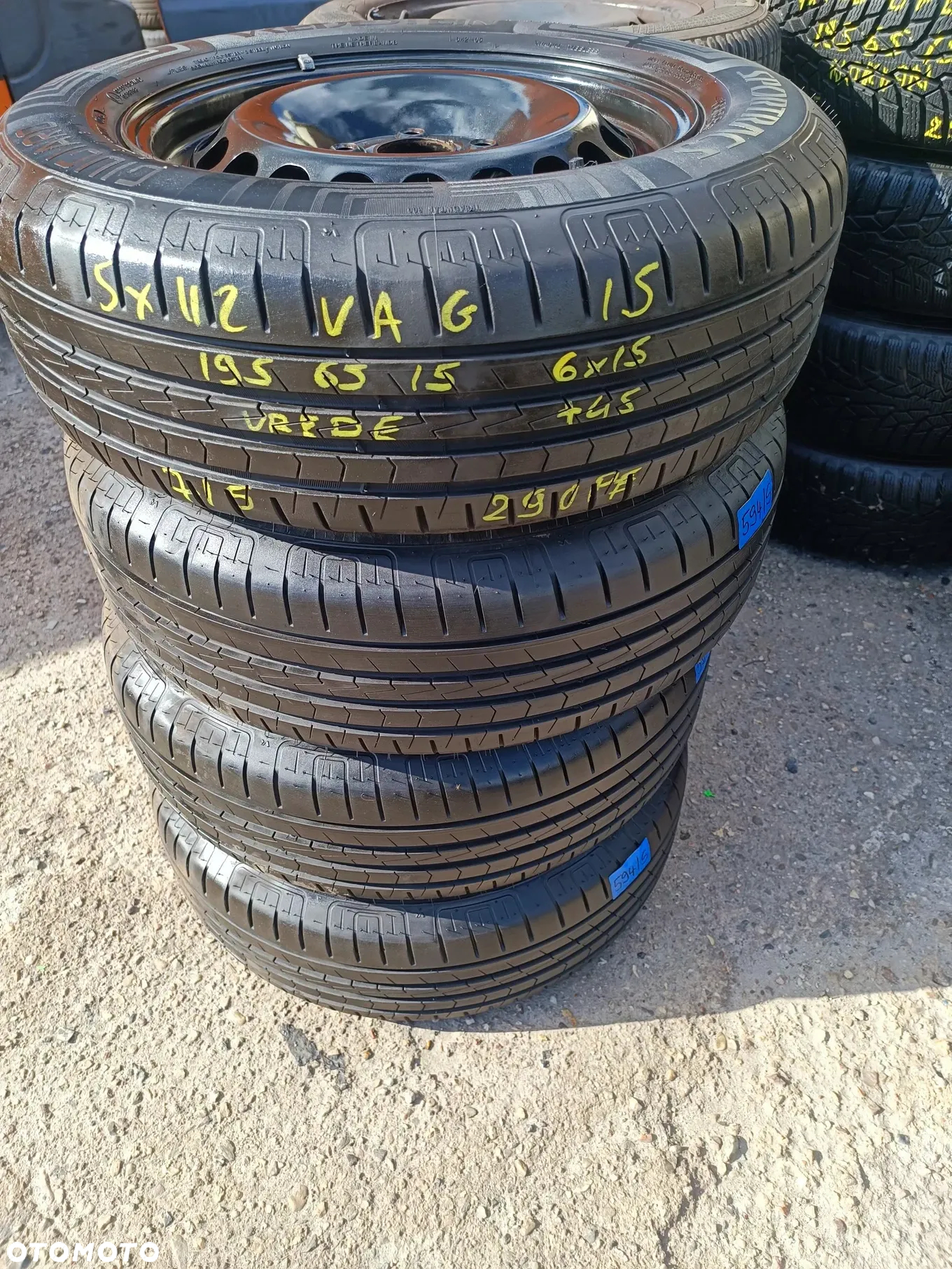 5x112 Felgi stalowe Stal 15 Koła Letnie Lato VW GOLF CADDY TOURAN SHARAN AUDI A4 B5 B6 A6 C5 SEAT LEON TOLEDO ALHAMBRA ALTEA SKODA OCTAVIA Passat B5 195/65 7,5mm Legnica ALU-RAD - 2