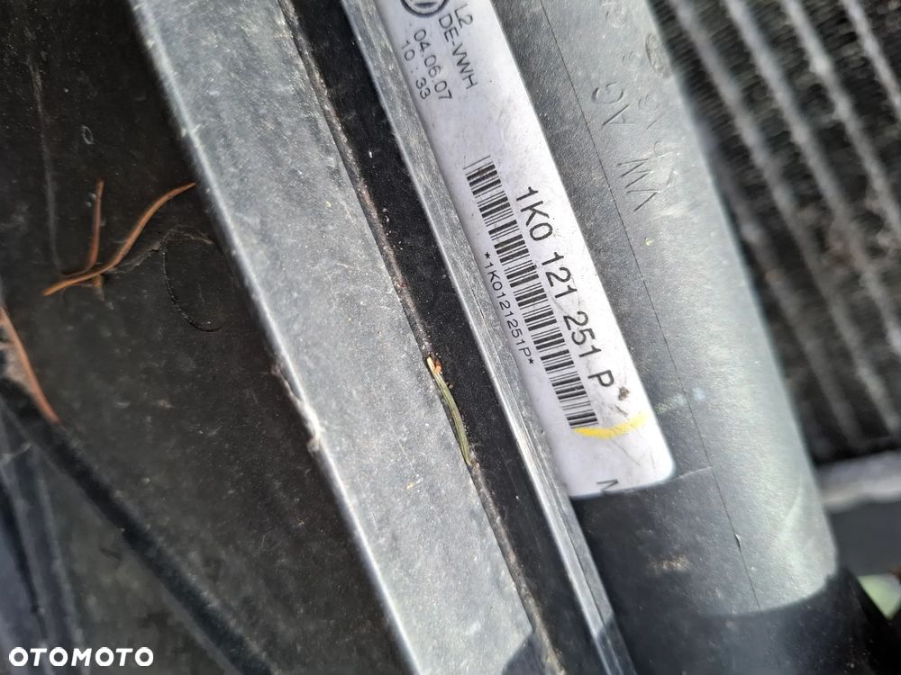 CHLODNICE KOMPLET WENTYLATOR VW GOLF V TOURAN CADDY ALTEA OCTAVIA II A3 8P 1.6 MPI SLASK WYSYLKA - 4