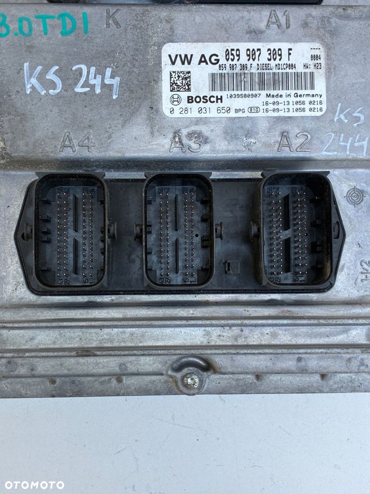 AUDI 3.0TDI KOMPUTER  STEROWNIK  SILNIKA ECU 059907309F - 5