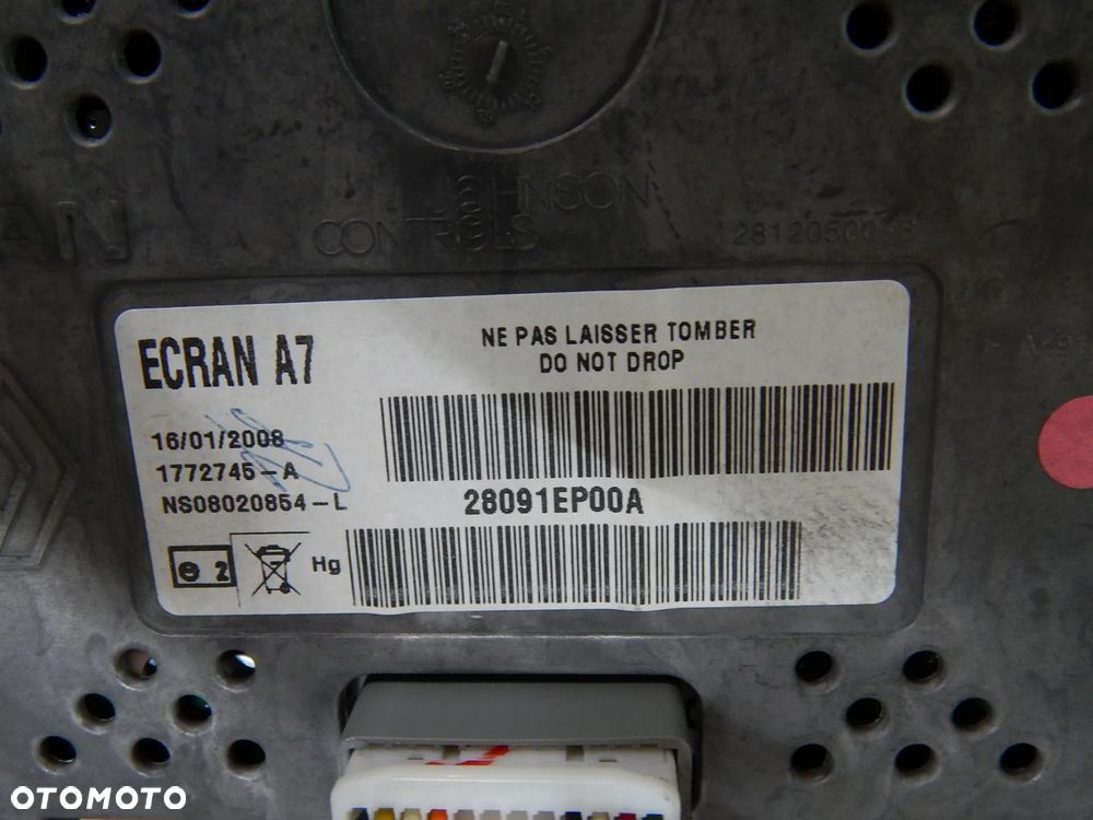 Radio czytnik nawigacja moduł ekran monitor Nissan Navara D40 Pathfinder R51 05-14 Łuków części - 10