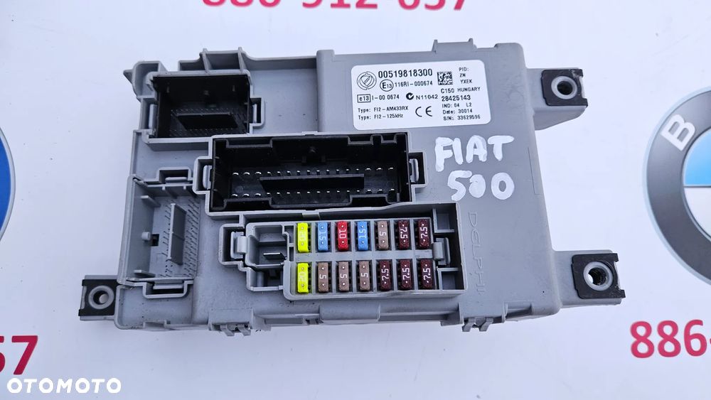 Fiat 500 Skrzynka bezpieczników BCM Moduł BSI 519818300 - 1