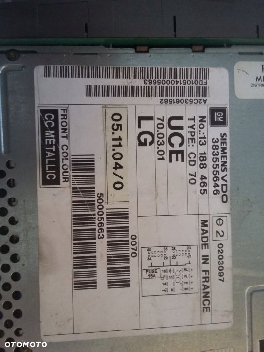 OPEL ASTRA ZAFIRA SIGNUM RADIO NAWIGACJA 383555646 - 3