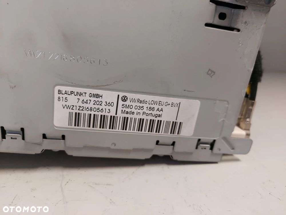 Volkswagen Polo 6R Passat B6 Radio Fabryczne 5M0035186 AA - 4