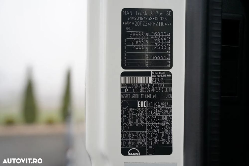 MAN TGX 26.470 / BDF / 6X2 / Suprastructură SDG HV 100/120 / Axă liftabilă / Pentru transport containere / - 37