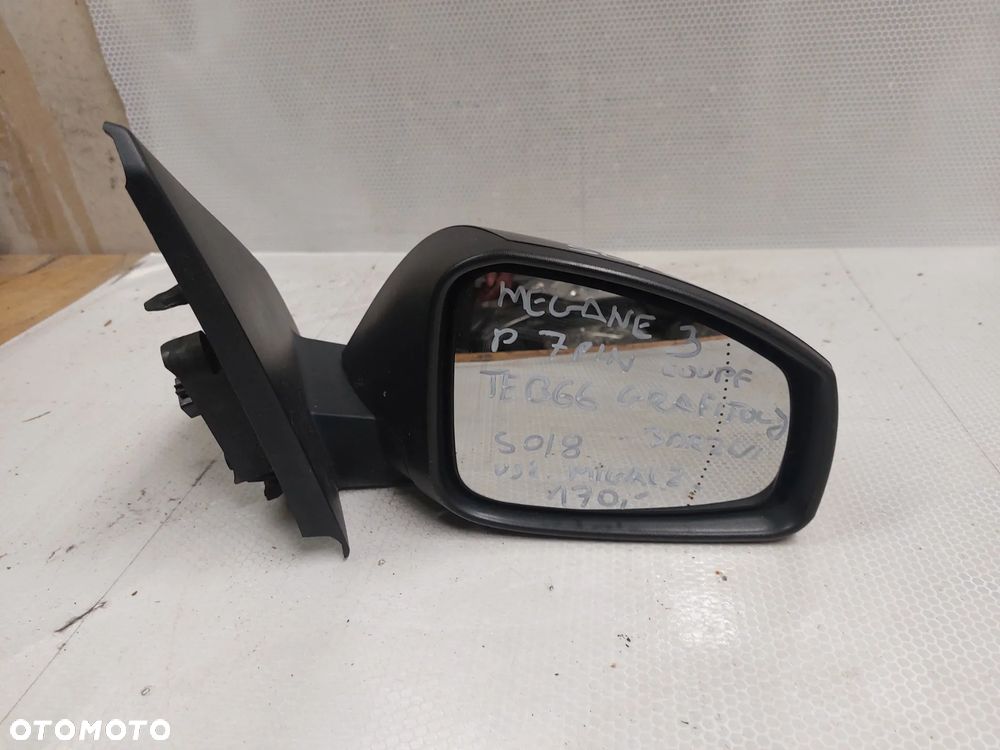 - LUSTERKO ELEKTRYCZNE PRAWE RENAULT MEGANE 3 III COUPE 3DRZWI TEB66 GRAFITOWE USZKODZNY MIGACZ 7PIN - 5