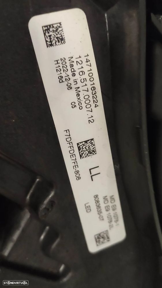 Farol esquerdo full Led BMW série 2 G42 black series - 8083635 - 3