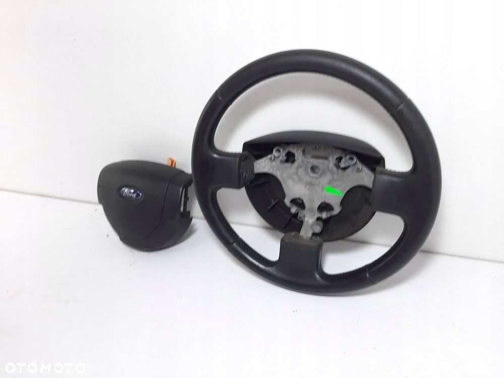 FORD FIESTA MK5/MK6 LIFT 06R KIEROWNICA SKORA PODUSZKA AIRBAG 6S6A-A042B85 - 4