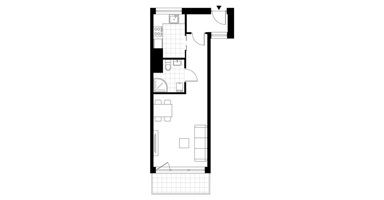 1-pokojowe mieszkanie 28m2 + balkon Bez Prowizji - Pełny obrazek: 4/21