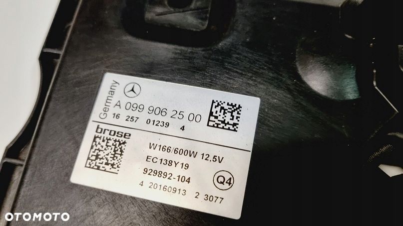 WENTYLATOR CHŁODNICY MERCEDES ML 166 GLE GL GLS 0999062500 - 3