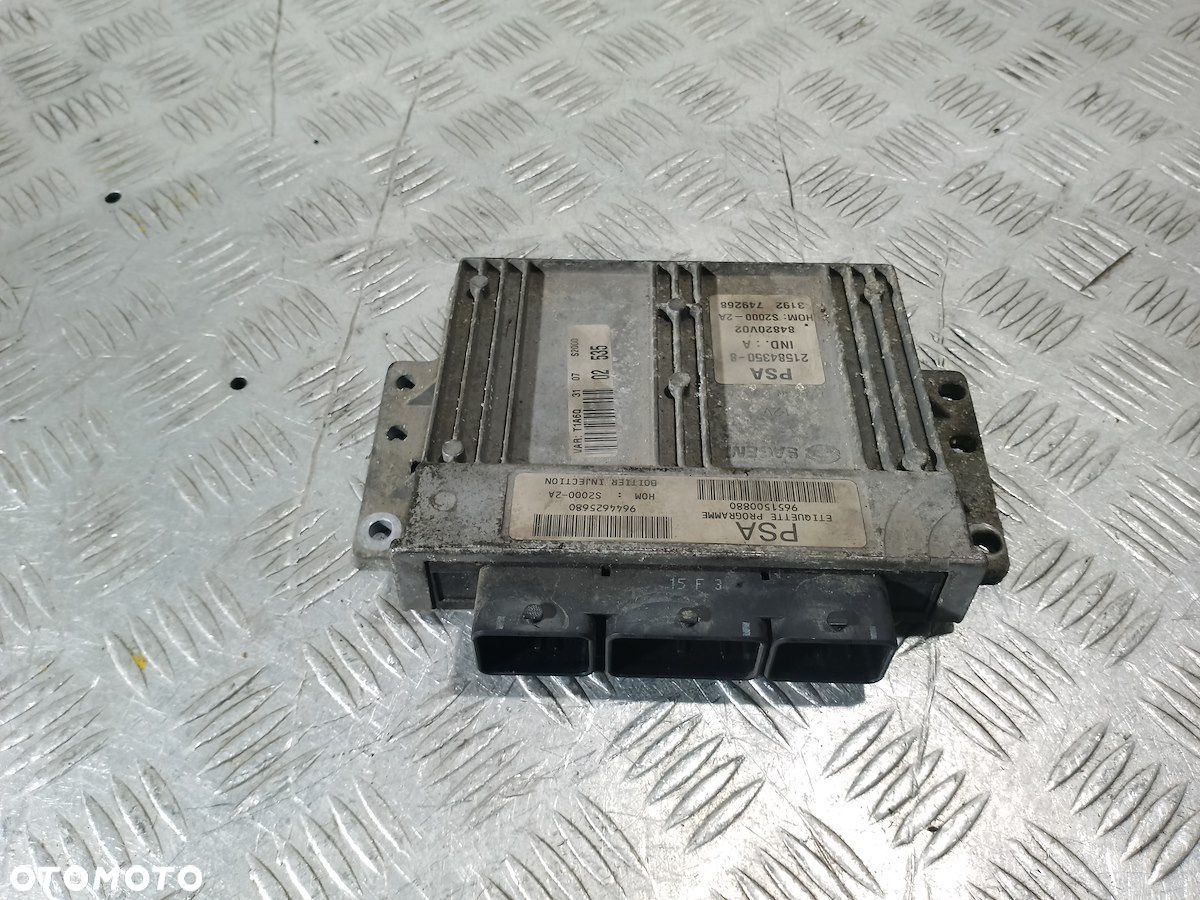 KOMPUTER, STEROWNIK PEUGEOT 206 9644625680 1.4 8V - 1