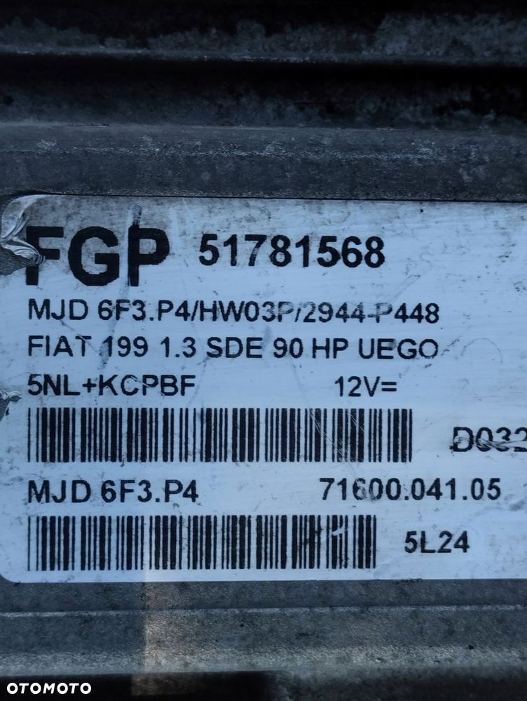 sterownik silnika fiat grande punto 1.3 51781568 - 2