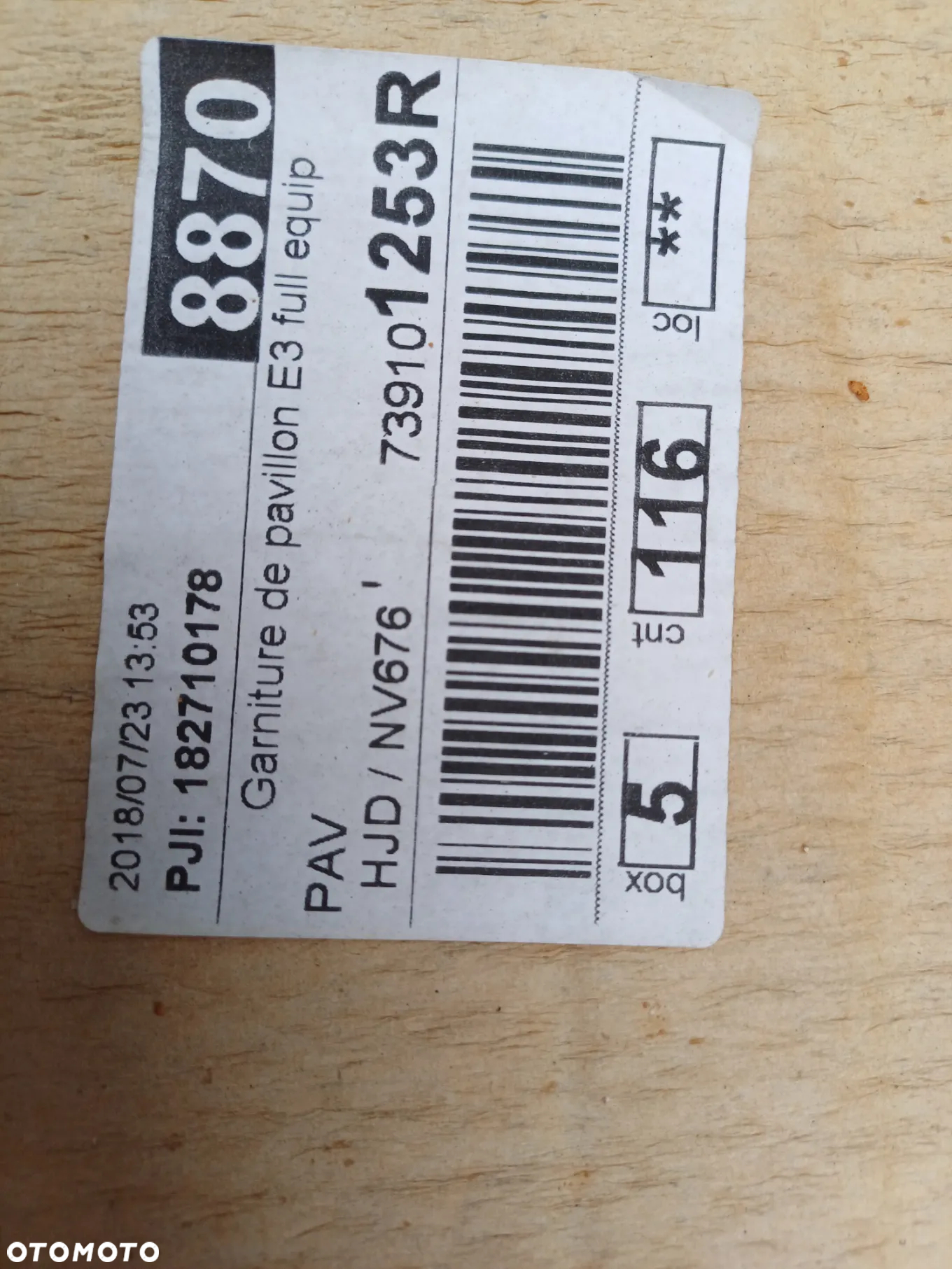 Podsufitka Renault Kadjar 739100739R- G9 - 3