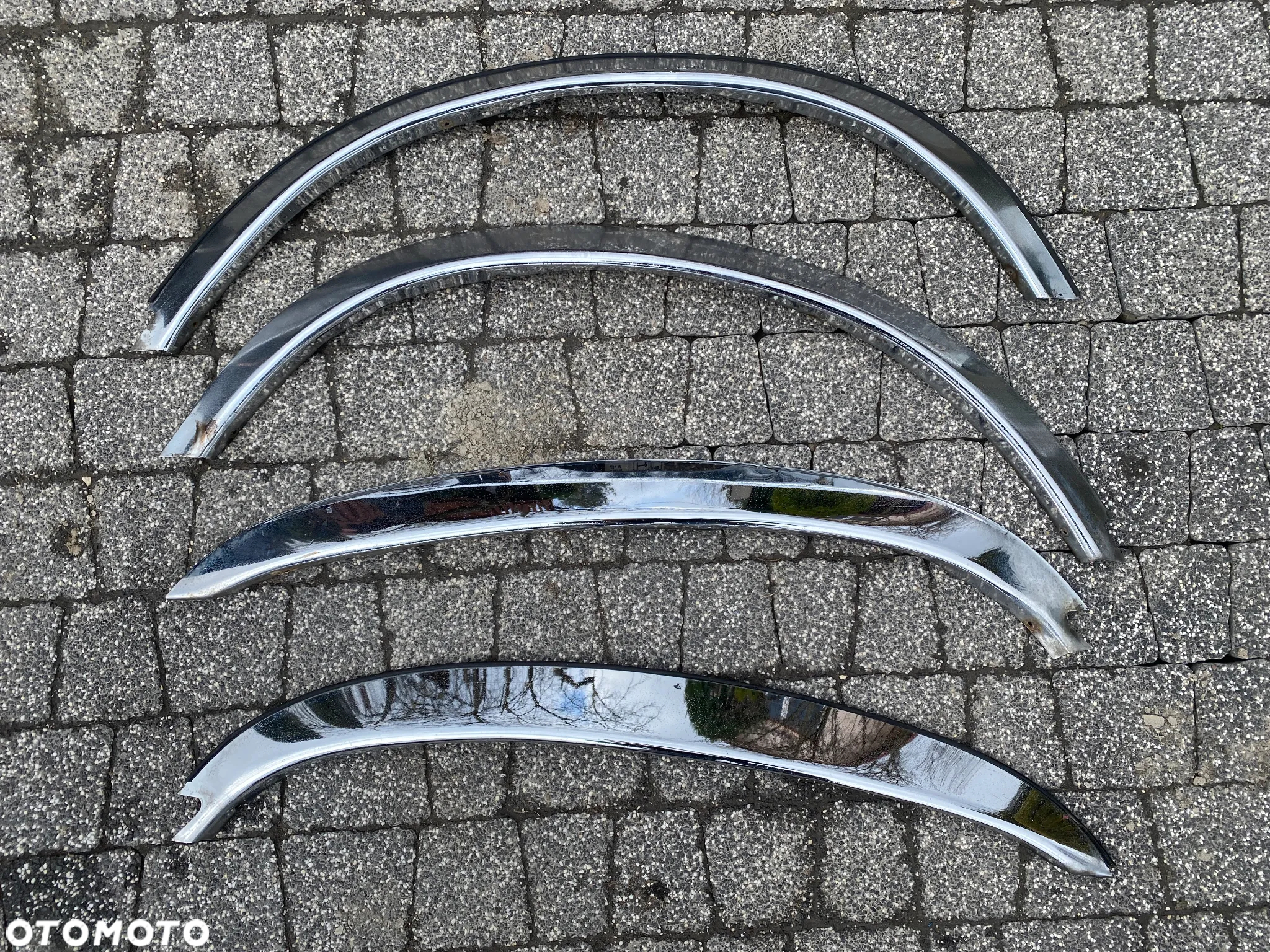 NADKOLE CHROM LEWE PRAWE TYŁ PRZÓD CHROM MERCEDES W107 R107 C107 SLC - 2