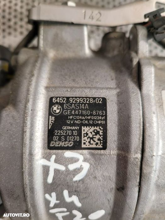Compresor Clima Ac Bmw X3 X4 F25 F26 F10 F11 F30 F31 F32 F36 F34 F20 F21 2.0 D Motor B47 Cod - 7