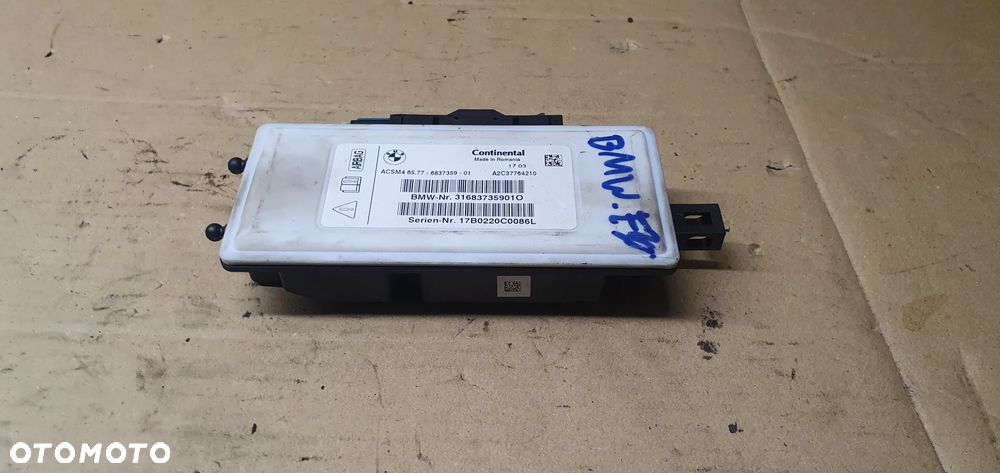 Moduł Sensor Airbag Poduszek BMW 3 F30 F31 6837359 - 2