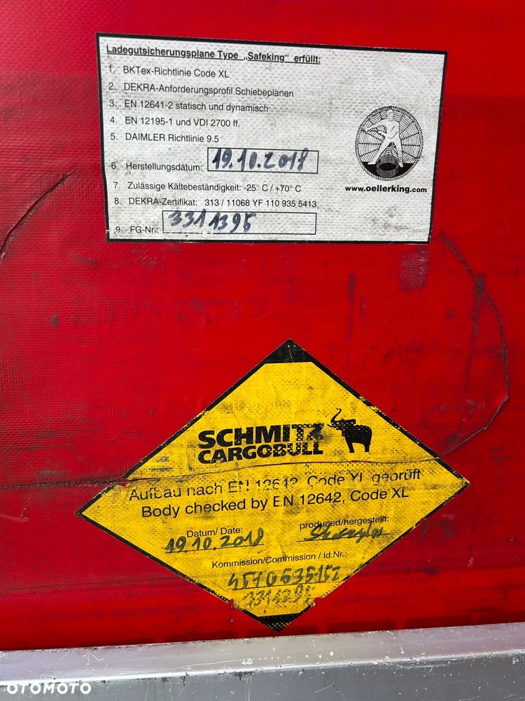 Schmitz Cargobull FIRANKA / 10 SZTUK / BARDZO ŁADNE OPONY / Z PEŁNYM WYPOSAŻENIEM DO ZAŁADUNKU / 2 KOŁA ZAPASOWE / DOSTĘPNE KOLORY SREBRNY - NIEBIESKI - CZERWONY / NIEKTÓRE MAJĄ NOWE PLANDEKI !! - 36