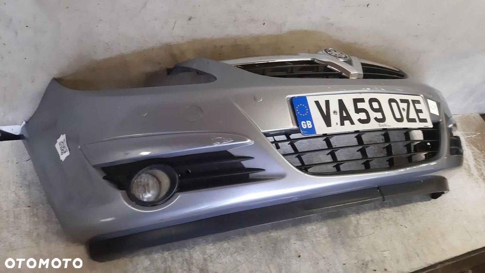^ ZDERZAK PRZÓD PRZEDNI OPEL CORSA D Z163 SZARY PDC CZUJNIKI HALOGENY - 4