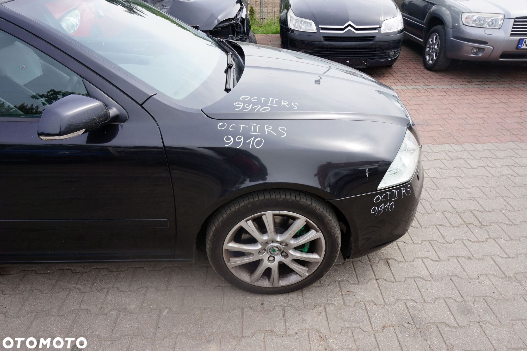 MASKA ZDERZAK BŁOTNIKI LAMPY OCTAVIA II RS 1Z3 9910  SKODA 2004-2008 CZARNY PRZÓD KOMPLETNY - 14