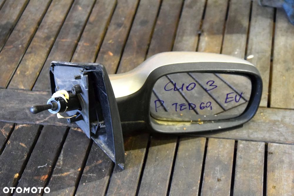 Renault Clio III 3 Lusterko prawe manualne srebrne TED69 EUROPA - 2