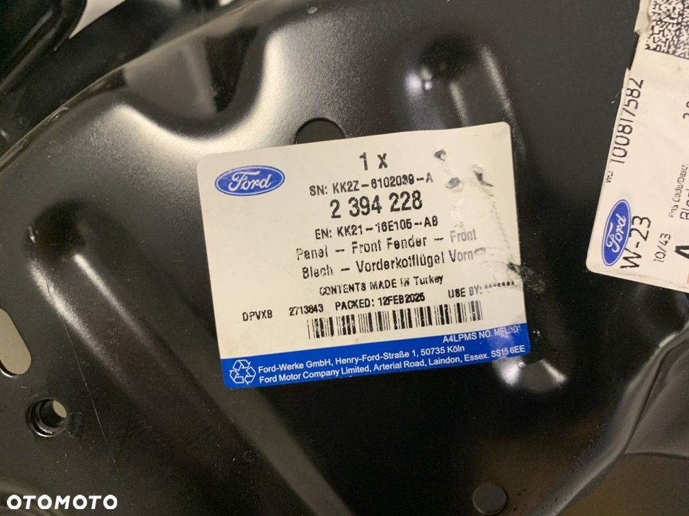 NOWE ORYGINALNE POSZYCIE WEW BŁOTNIKA LEWY PRZÓD FORD TRANSIT  CUSTOM 18-26 2394228  KK21-16E105-AB - 5