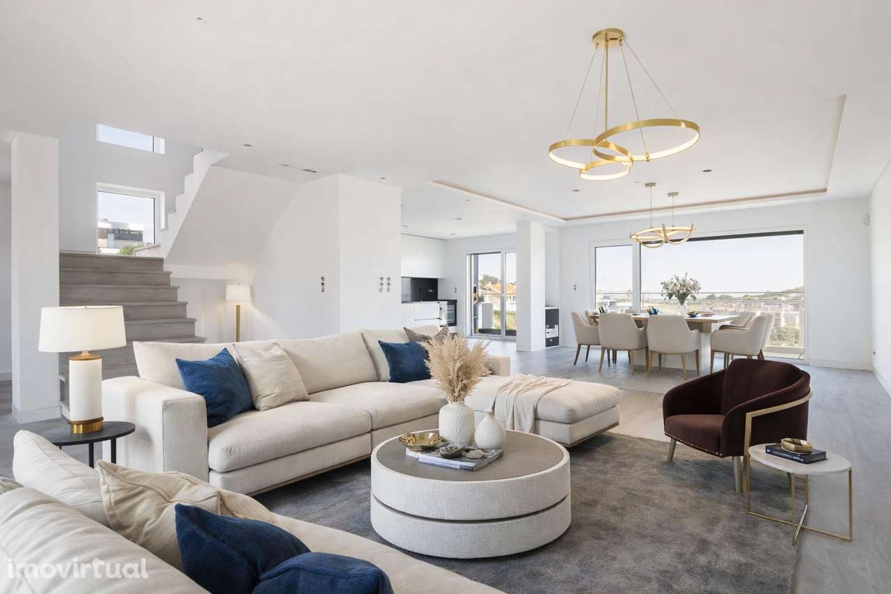 Luxuosa Moradia Isolada com Vista Panorâmica sobre Lisboa e Rooftop Pr - Grande imagem: 2/50