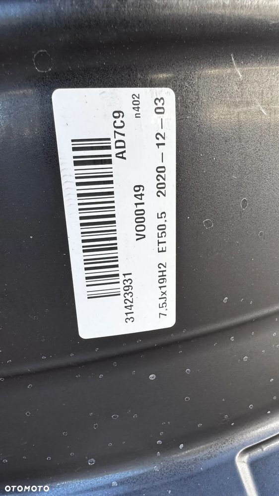 ALUFELGI  FELGI ALUMINIOWE VOLVO XC60 II V60 S60 R DESIGN 7,5x19 ET50,5 - 12