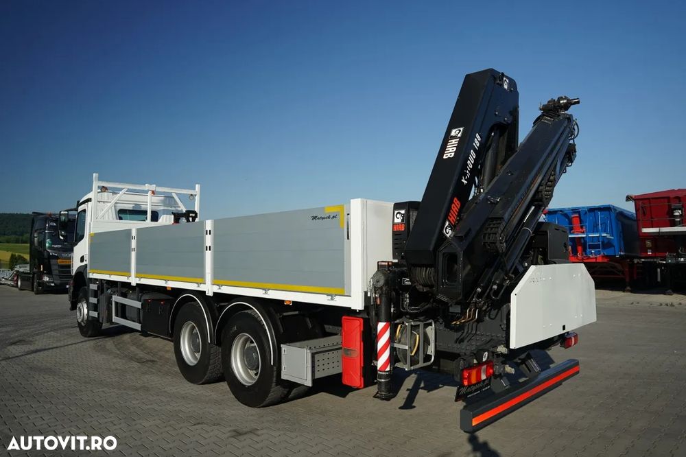 Mercedes-Benz AROCS 2636 / 6x4 / LIVRARE 7,6 M + HIAB 188 B-3 HDS / PODEA REZISTENTĂ / RADIOCOMANDĂ / ROTATOARE / FURCĂ PENTRU PALEȚI / EURO 6 - 10