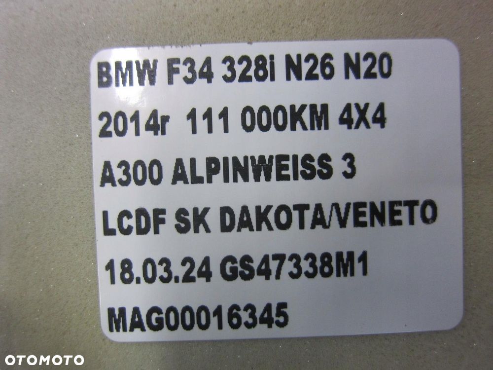 BMW 3 F34 GT OBUDOWA KLAPY BAGAŻNIKA BEŻ VENETOBEIGE 72956201 - 9