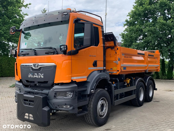 MAN TGS 33.440 6x4 EURO6 WYWROTKA TRÓJSTRONNA Z HYDROBURTĄ