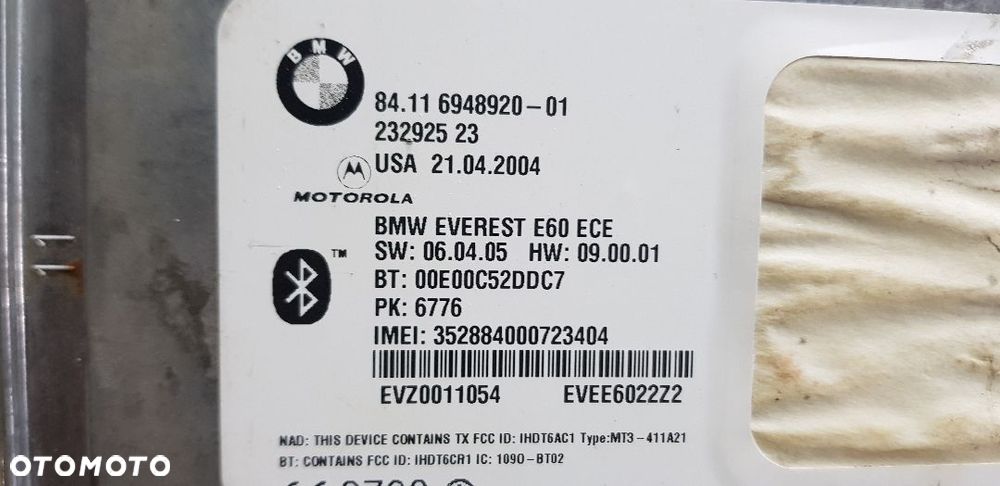 BMW E60 E 61 MODUŁ BLUETOOTH 6948920 - 2