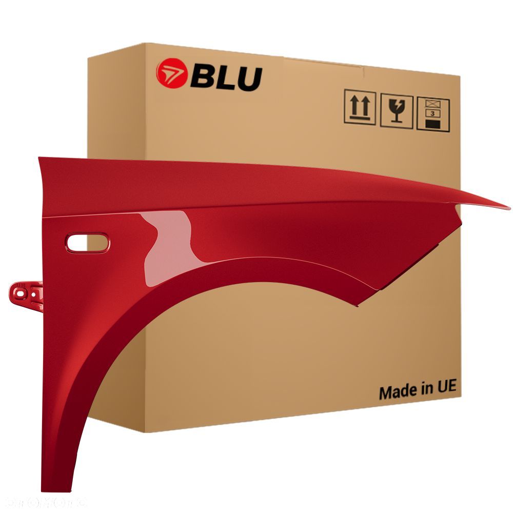 BLU Błotnik SEAT IBIZA IV 4 6J LS3X prawy czerwony 08-17 przód Rot Rumbi - 1